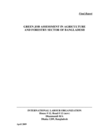 Green job assessment in agriculture and forestry sector of Bangladesh