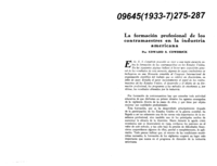 La formación profesional de los contramaestres en la industria americana