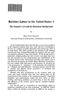 Maritime labour in the United States: I, The seamen's act and its historical background