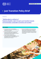 “Nothing about us without us”: realizing disability rights through a just transition towards environmentally sustainable economies and societies