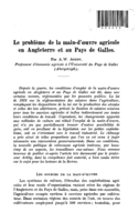 Le problème de la main-d'œuvre agricole en Angleterre et au Pays de Galles