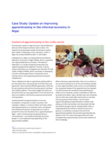 Case study: update on improving apprenticeship in the informal economy in Niger