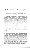 La formation des cadres en Belgique