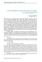 Les travailleurs pauvres dans les pays en développement