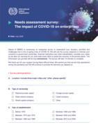 Needs assessment survey: the impact of COVID-19 on enterprises