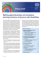 Making apprenticeships and workplace learning inclusive of persons with disabilities