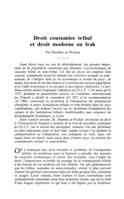 Droit coutumier tribal et droit moderne en Irak