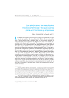 Los sindicatos, los resultados microeconómicos y lo que cuenta para economistas y empresas