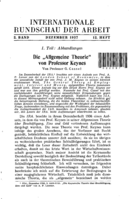 Keynes' "general theory"