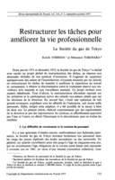 Restructurer les tâches pour améliorer la vie professionnelle: la Société du gaz de Tokyo