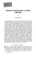 Industrial transformation in Japan 1929-1936