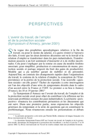 L'avenir du travail, de l'emploi et de la protection sociale (Symposium d'Annecy, janvier 2001)