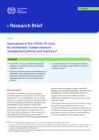 Implications of the COVID-19 crisis for enterprises’ human resource management policies and practices