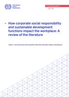 How corporate social responsibility and sustainable development functions impact the workplace: a review of the literature