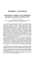 Contratación y empleo de los trabajadores portuarios en el puerto de Nueva York