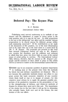 Deferred pay: the Keynes plan