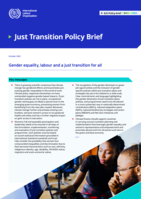 Gender equality, labour and a just transition for all