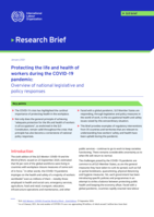 Protecting the life and health of workers during the COVID-19 pandemic: overview of national legislative and policy responses