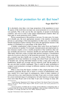 Social protection for all: but how?