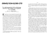 La reglamentación de las relaciones colectivas del trabajo en la agricultura en Italia