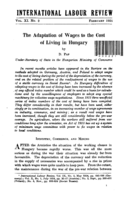 The adaptation of wages to the cost of living in Hungary