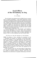 Social effects of the oil industry in Iraq
