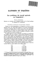 Les problèmes du travail agricole en Yougoslavie