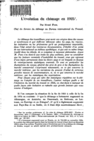 L'évolution du chômage en 1925