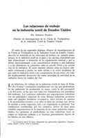 Las relaciones de trabajo en la industria textil de Estados Unidos