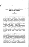 Co-ordination of rehabilitation services in Canada