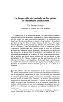 La inspección del trabajo en los países de desarrollo insuficiente