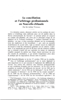 La conciliation et l'arbitrage professionels en Nouvelle-Zélande