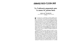 La Conferencia preparatoria para la semana de cuarenta horas