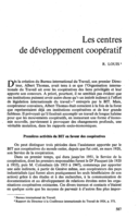 Les centres de développement coopératif