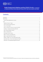 Public employment initiatives and the COVID-19 crisis: a compendium of infrastructure stimulus, public employment programs (PEP), public works programs case studies
