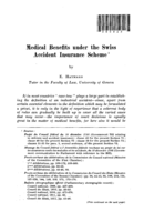 Medical benefits under the Swiss accident insurance scheme