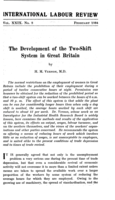The development of the two-shift system in Great Britain