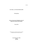 Social dialogue perspectives in romanian road transport