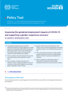Assessing the gendered employment impacts of COVID-19 and supporting a gender-responsive recovery: a country-level policy tool
