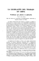 La legislación del trabajo en China: problemas que plantea su aplicación