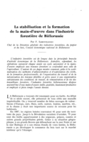 La stabilisation et la formation de la main-d'oeuvre dans l'industrie forestière de Biélorussie