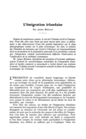 L'émigration irlandaise
