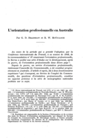 L'orientation professionnelle en Australie