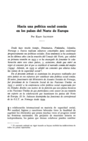Hacia una política social común en los países del Norte de Europa
