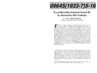 La reducción internacional de la duración del trabajo