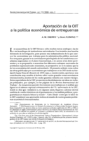 Aportación de la OIT a la política económica de entreguerras