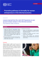 Lessons learned from the Joint UN Programme on own account women workers in the informal economy: plurinational state of Bolivia