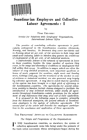 Scandinavian employers and collective labour agreements: I