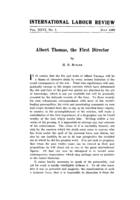 Albert Thomas: the first director