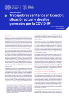 Trabajadores sanitarios en Ecuador: situación actual y desafíos generados por la COVID-19